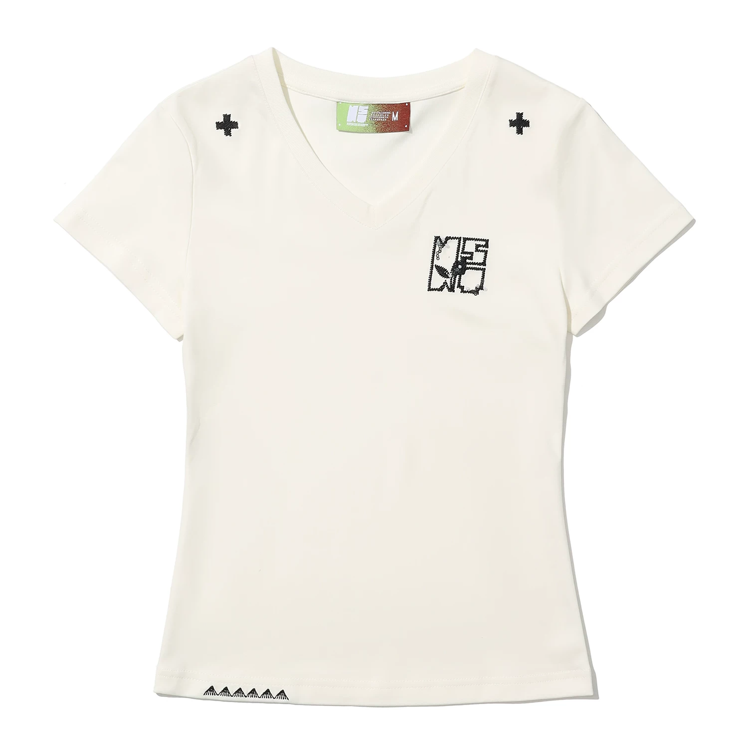NSTNEW START Летняя футболка с коротким рукавом, V-образный вырез, Slim fit