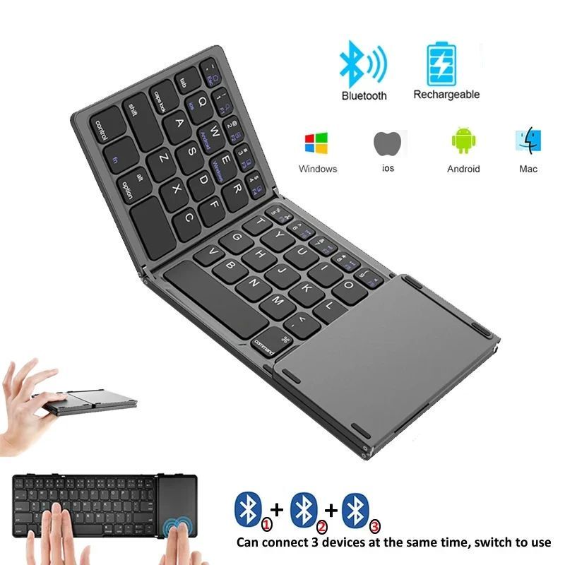 Mini Keyboard Wireless Folding Keyboard Bluetooth Foldable K