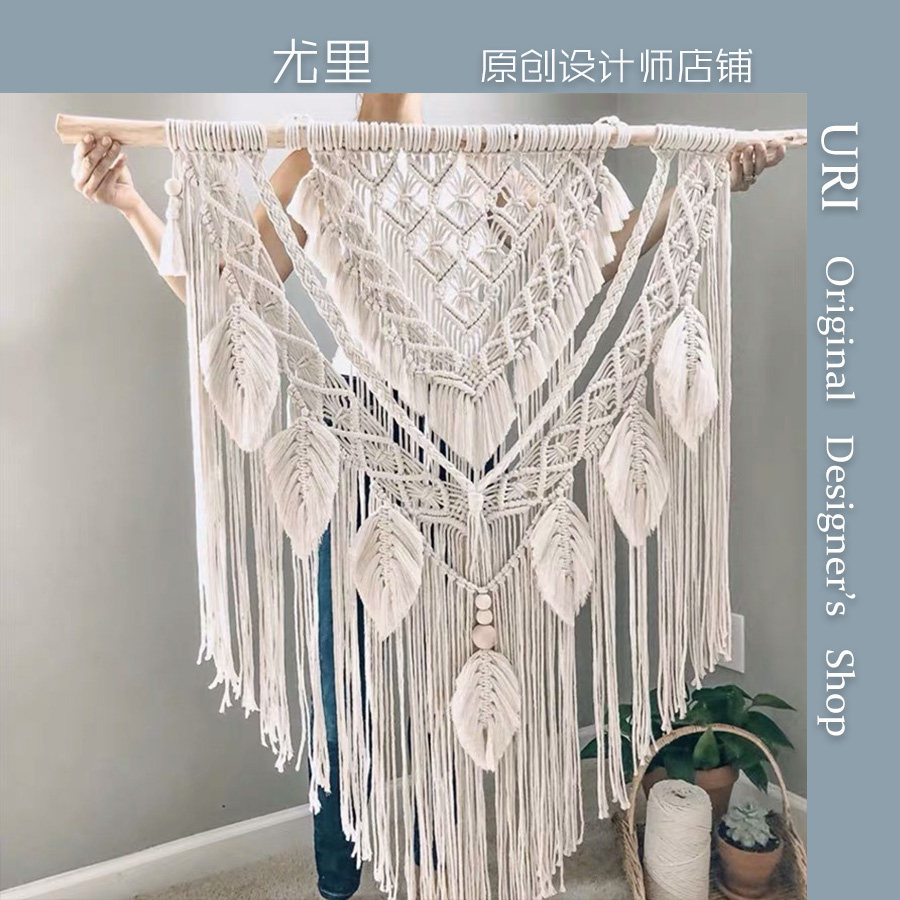 Nordic Pure Cotton Handwoven Tapestry Tapestry Living Room Bedroom Bohemian Wall Blanket Electrometer Shelter-Like Board Room Soft Dress