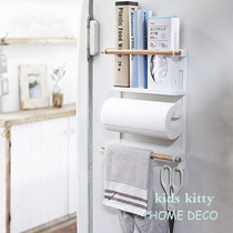 ins Nordic creative iron art fridge shelf minimalist kitchen restaurant is free of installation of containing shelf metal shelves