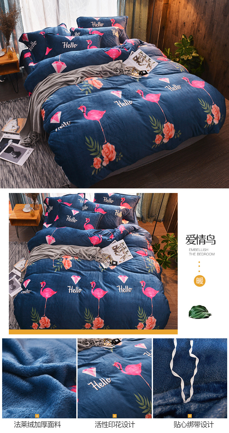 Tấm nhung san hô ba mảnh ký túc xá sinh viên một tấm chăn bốn mảnh bìa đơn bộ cộng với chăn che nam và nữ ra giường màu xám