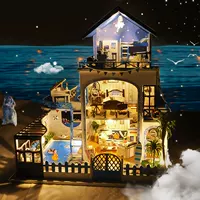 天予 Хижина, вилла, домик, конструктор, фигурка, DIY, домик своими руками, подарок на день рождения
