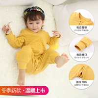 Bộ đồ ngủ trẻ em một mảnh mùa xuân và mùa thu dài của cotton chống lạnh cho nam và nữ Đồ ngủ cho bé dày lên 1-3 tuổi quần áo thể thao trẻ em