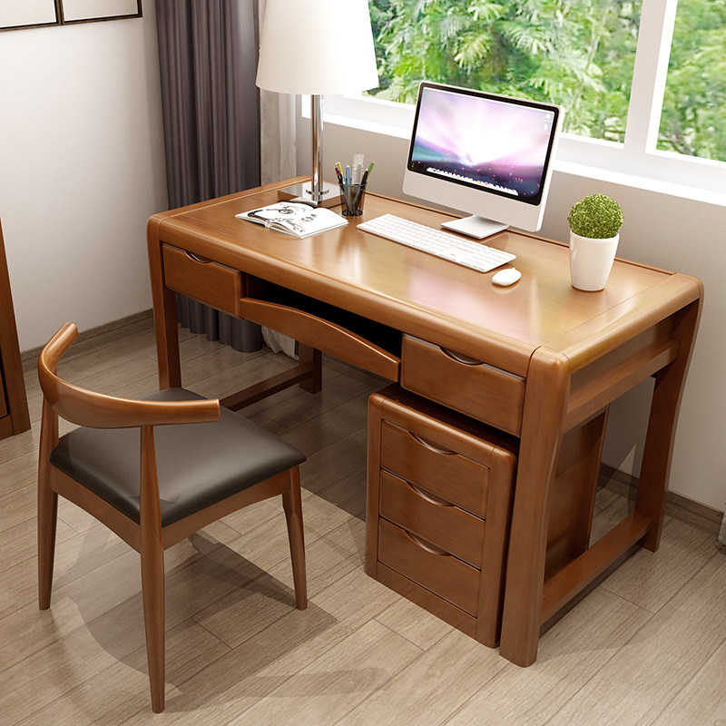 New Chinese solid wood desk minimalist computer desk Home Calligraphy Desk Students Study Table Bedroom Desk