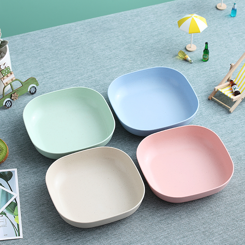 Household Snack Plate, Bone Dish, Dining Table Fish Bone Plate, Square Plate for Dried Fruits, Nuts, Anti-Drop Plate