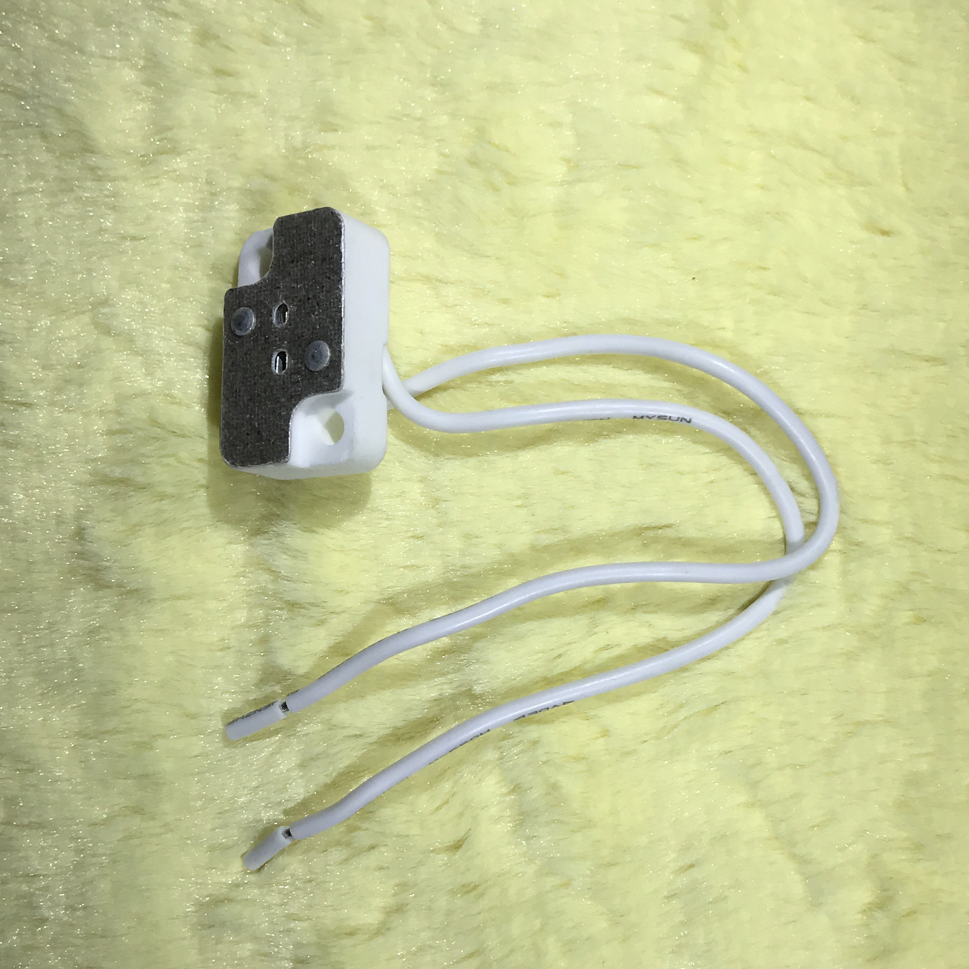卤素灯泡瓷座 手术无影灯 冷光源 显微镜 专用耐高温方形灯座