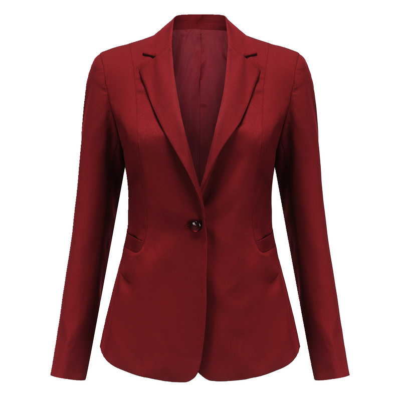 2026 Xingye Bank Uniform Xingye Bank Suit One-Button Deep Burgundy Black Slim Fit Blazer