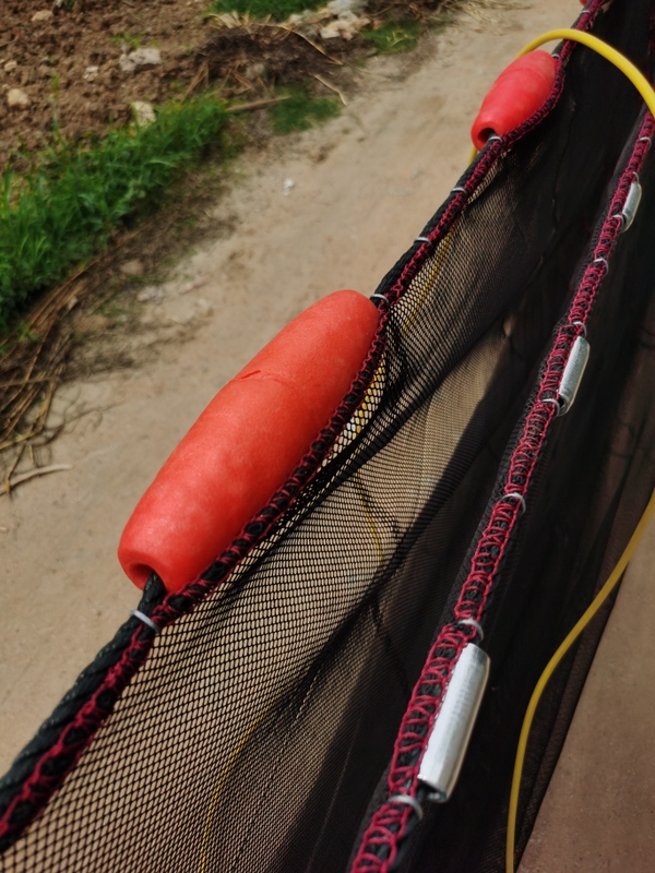Nylon Drag Net for Pond Cleaning, Fish Seed Net, Weighted Fish Net, Soft and Non-Damaging to Fish, Pond Scraping Net, Barrier Net