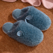 2021 New Cotton Slippers Mens Autumn Winter Home Home Women Lovers Gross Plush Dorm Room Men Warm Slippers Comfort