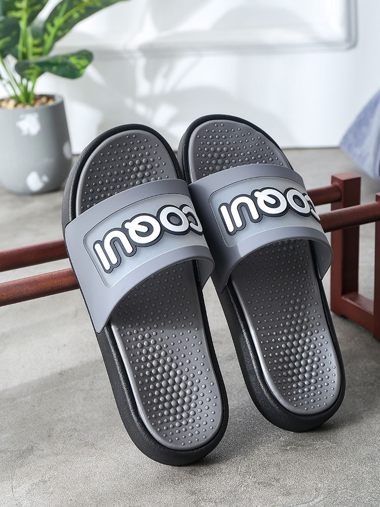 Massage slippers men's summer home non-slip deodorant bathroom bath soft bottom home indoor thick bottom cool slippers men