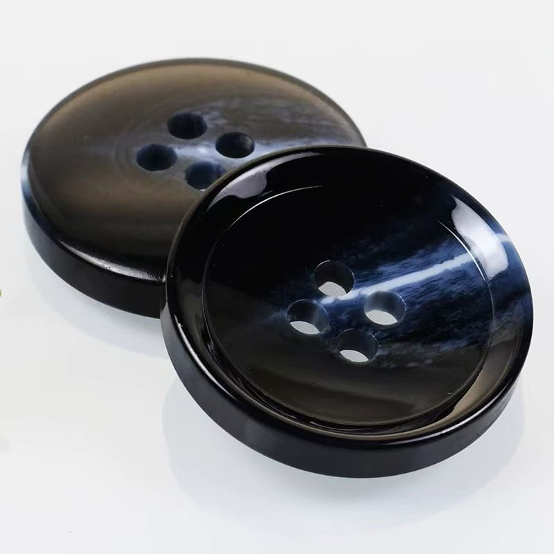 High-End Black Glossy Wool Coat Buttons, Versatile Round Sweater Cardigan for Women, High-End Trench Coat, Suit for Men, Pants Buttons