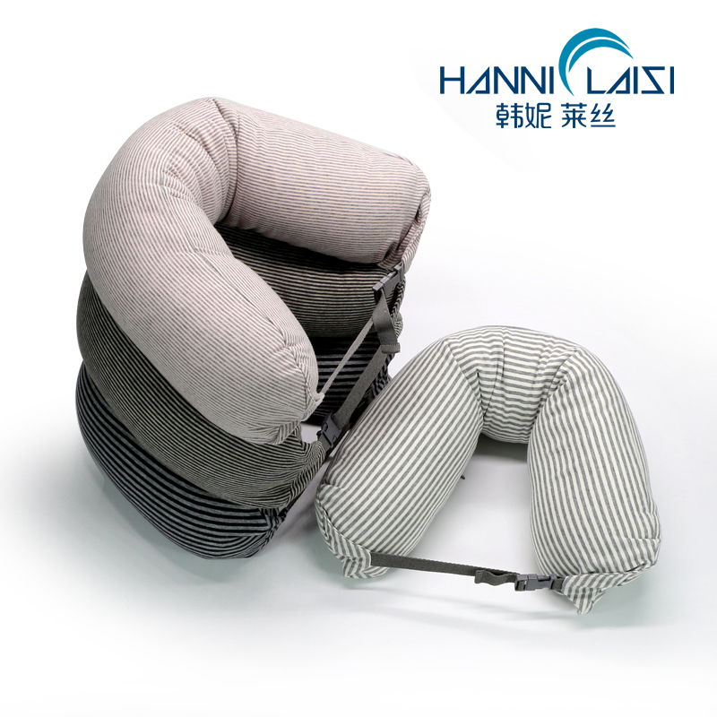 U-shaped pillow micro-particle cervical pillow office nap pillow student U-shaped pillow non-printed plane travel neck pillow