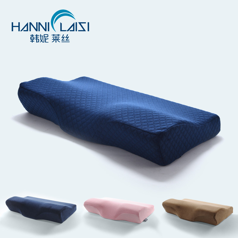 Memory pillow slow rebound space butterfly cervical spine pillow single adult pillow core with pillowcase dormitory student pillow