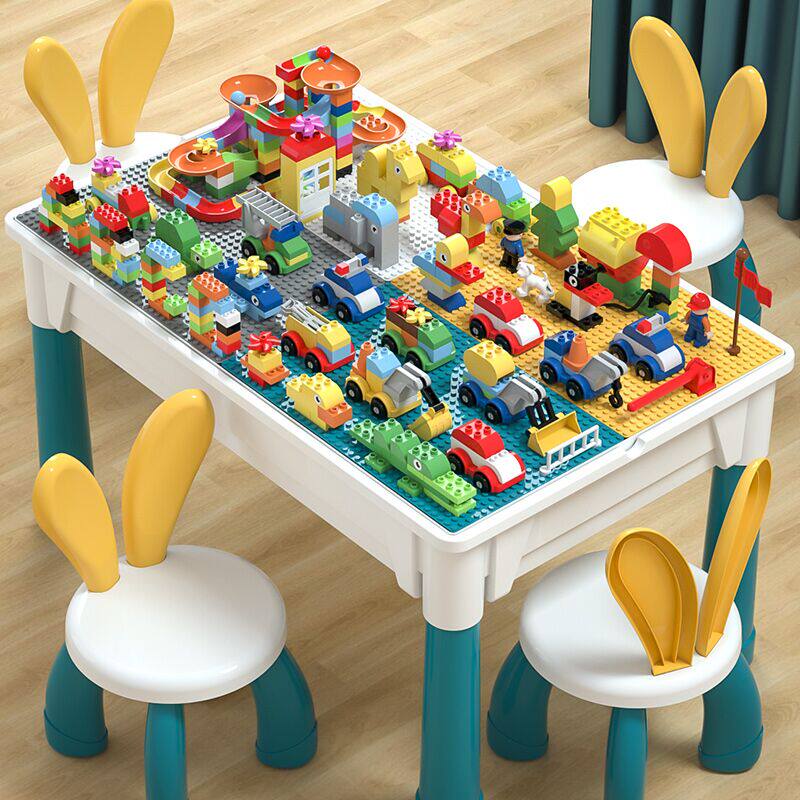 Children building block toy large grain building block table Multi-functional boy Girls assembled and puzzle Brain Baby Gift