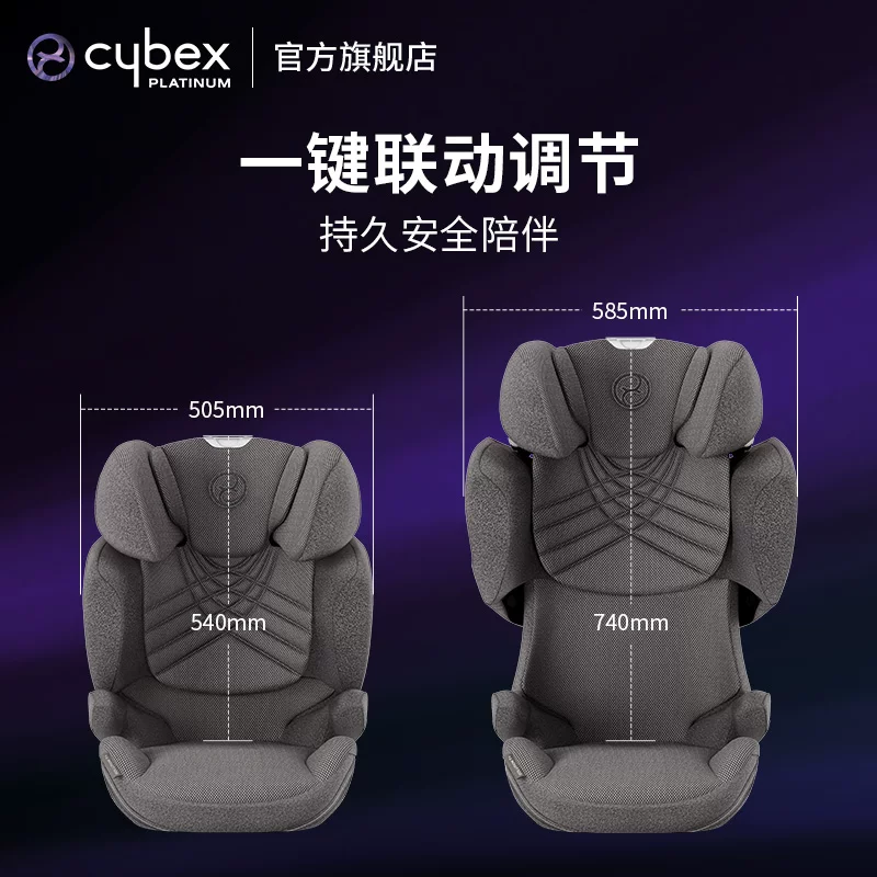 [Дети в возрасте 3-12 лет] Детское автомобильное кресло Cybex для старших детей SolutionT i-FixPlusADAC