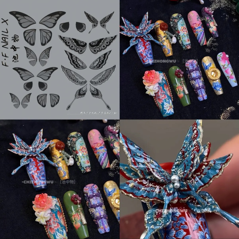Paper Kite (Butterfly) F.F Fengfeng/Xiaodiguang Nail 3D Paper Kite Butterfly Nail Art Decoration Mold