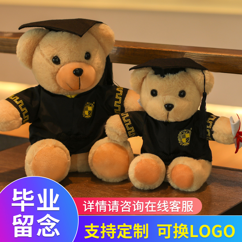 Graduation Gifts University Master's and Doctoral Creative Gifts DIY Embroidered Bear Dolls for Girls Graduation Commemorative Gifts