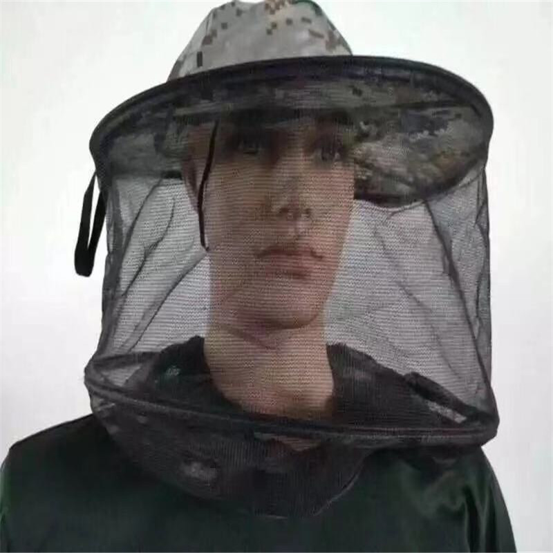 Throw camo anti-mosquito cap Anti-bee cap Fishing cap Sun hat Protective cap