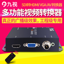 Jiushi JS1180 SD HD 3G-SDI to HDMI VGA AV video converter output resolution frequency conversion