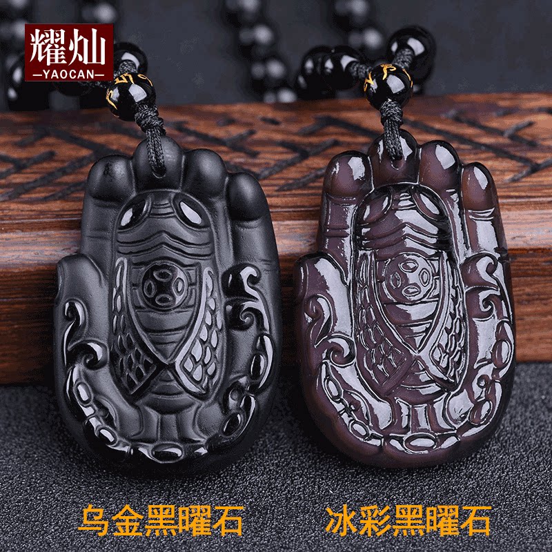 Dazzle can 2021 obsidian Buddha hand cicadas sing pendant cicadas astonish academic career mascot pendant jade cicadas