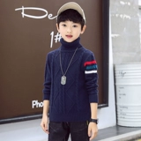 Детский трикотажный свитер для мальчиков, утепленный базовый приятный телу комплект, 2019, подходит для подростков