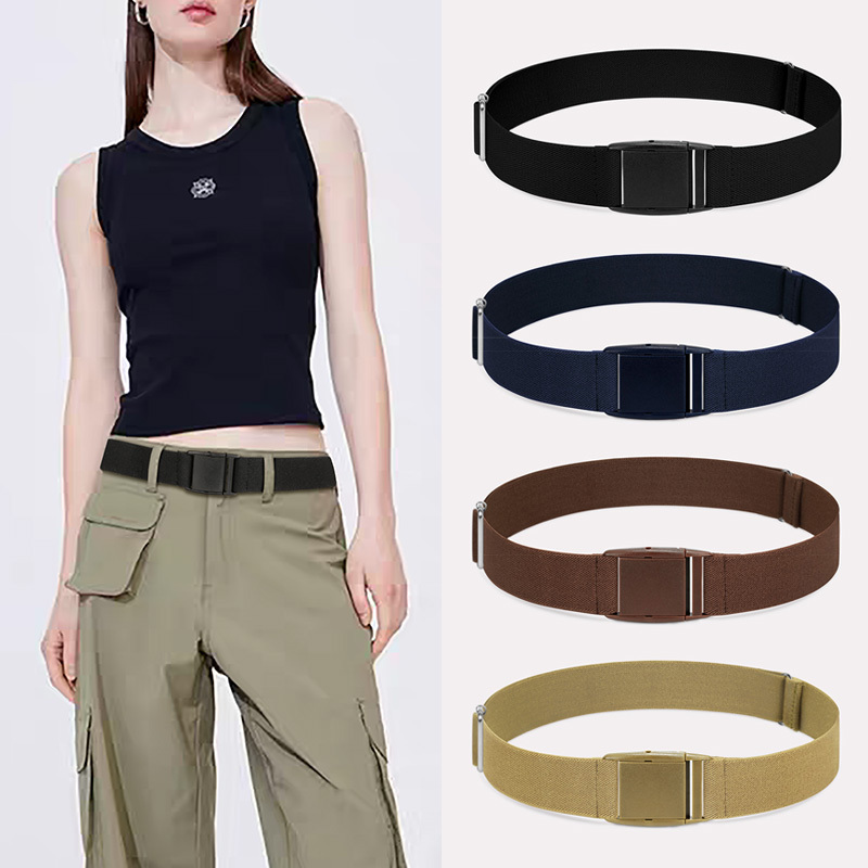 Women's Elastic Invisible Belt, Casual Work Pants Belt, Lazy Belt for Military Training, Waist Tightening Tool