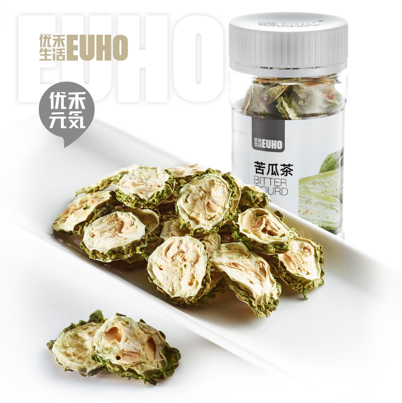 YouWo Life Bitter Melon Slices Dry bitter melon tea Herbal Tea Herbal Tea Fine Selection Pure Bitter Melon Large Bottled 50 gr