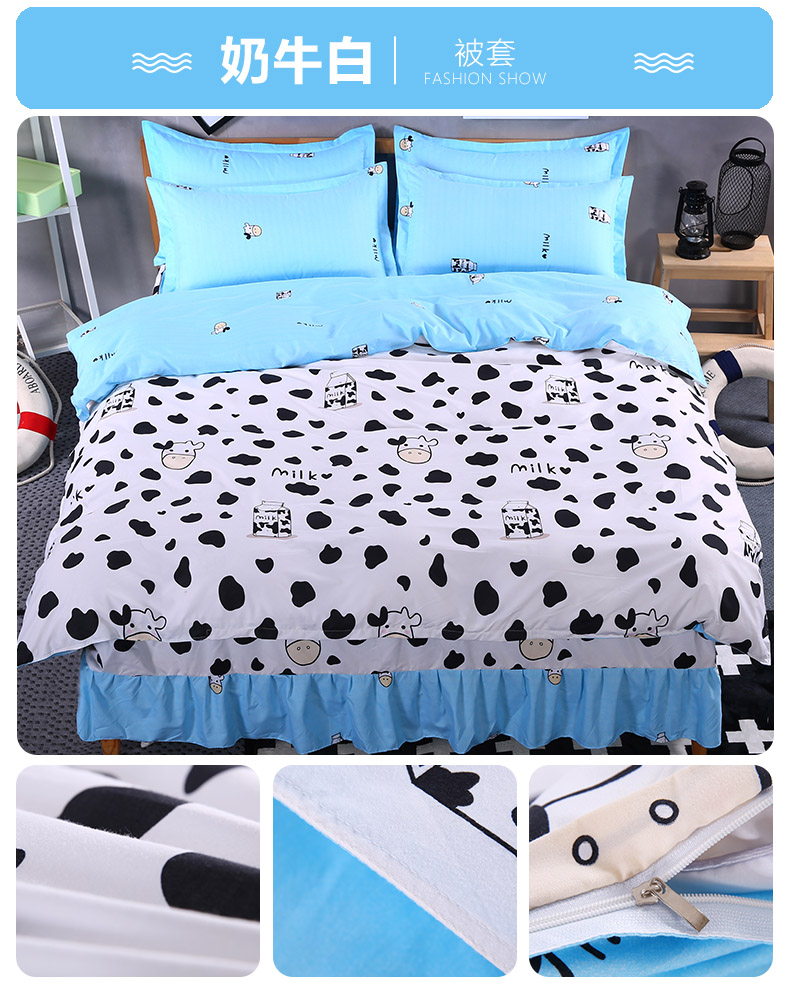 Moonman quilt cover đơn 150 120 200 ký túc xá đại học với 1.5 1.8 2 m m mui xe đôi