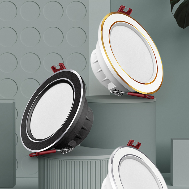 Home Cylinder Light Led Ceiling Projection Lamp White Black 5w Embedded 7 5 cm Living room Ceiling Bull Eyehole Lamp Dongle Lamp