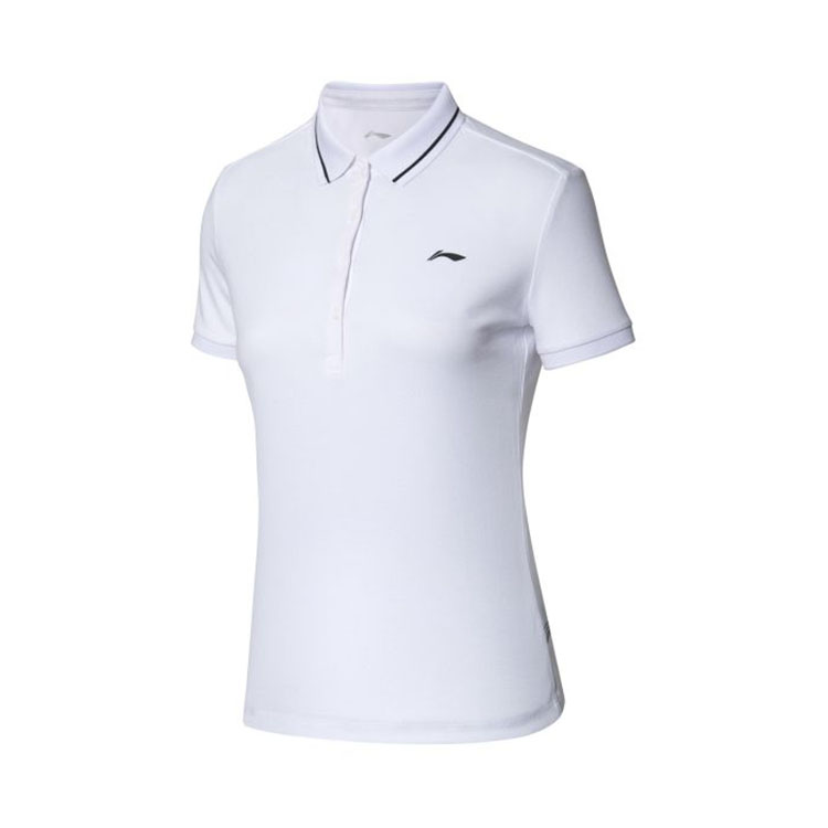 Li Ning áo thun ngắn tay nữ mùa hè 2019 áo sơ mi mới cầu lông đan áo sơ mi POLO giản dị APLP014 - Áo polo thể thao áo polo tay lỡ