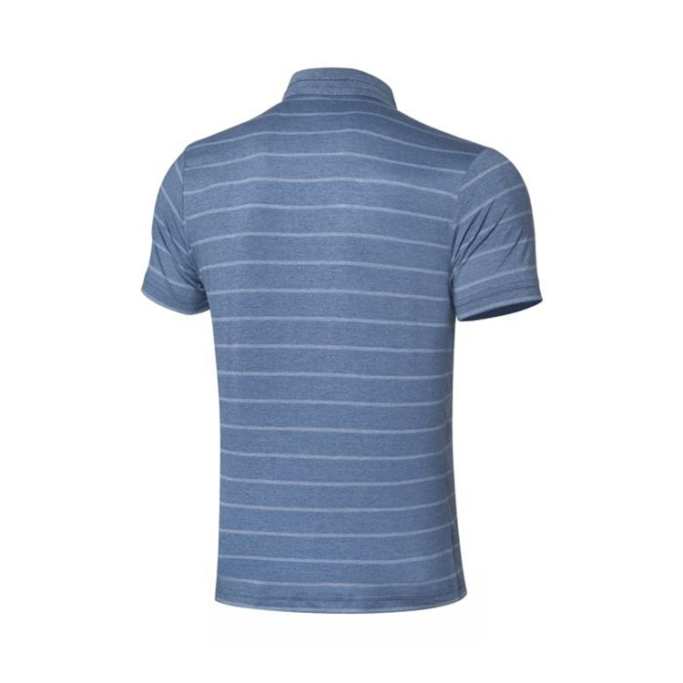Áo thun nam tay ngắn Li Ning 2019 hè mới đào tạo ve áo đan sọc đơn giản áo sơ mi POLO APLP037 - Áo polo thể thao áo phông polo