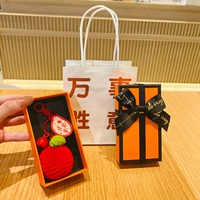 Apple, трикотажный брелок ручной работы, защитный амулет, подарочная коробка, льняная сумка