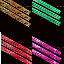 Paper Za Accessories Supplies Handmade Paper Live Decoration Stickers Aluminum Lace Bars Laser Copper Money Aluminum Gold Pass 200 strips