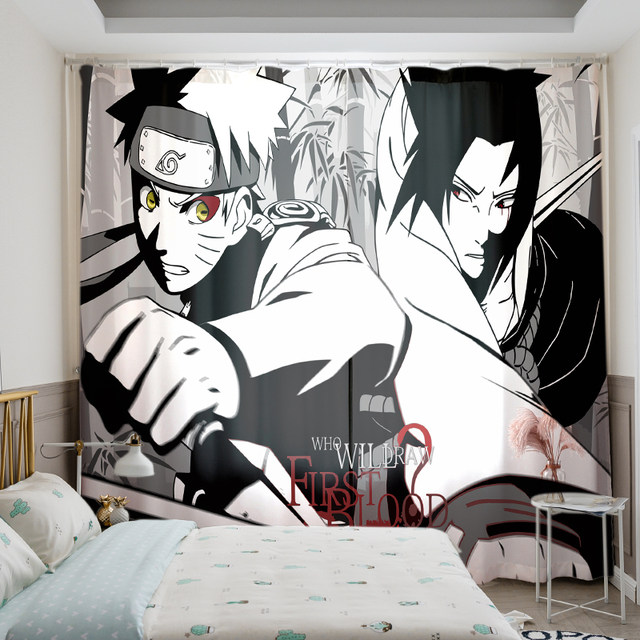 Animation curtain bedroom Japanese-style blackout cloth Naruto Naruto cartoon Internet celebrity TikTok game Internet cafe children's room