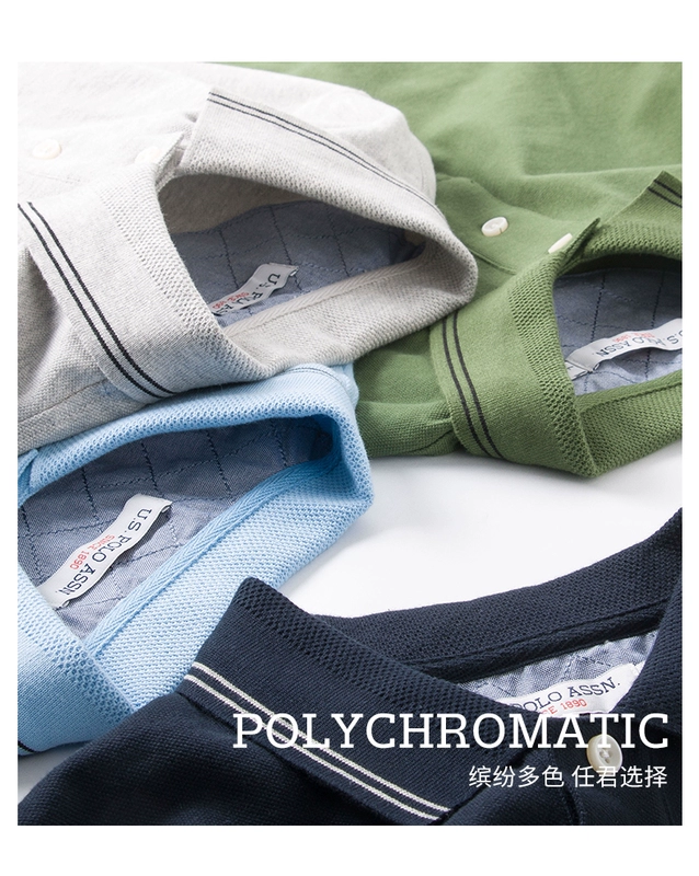 Áo thun dài tay mùa thu cotton nam áo sơ mi POLO xu hướng giới trẻ Slim ve áo sơ mi nam Paul áo sơ mi nam giản dị