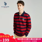 Hoa Kỳ POLO ASSN. Áo thun nam dài tay mùa xuân và mùa thu dành cho giới trẻ kinh doanh áo thun cotton nam giản dị