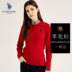 Hoa Kỳ POLO ASSN. Áo len đầu knitsweater phụ nữ áo len của lỏng lười mùa thu / mùa đông đáy mới 