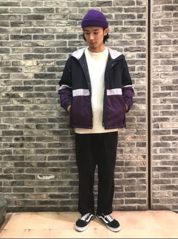 Đầu mùa đông mô hình retro hit áo khoác trùm đầu áo khoác độn bông áo khoác thời trang Mỹ áo khoác nam và nữ áo bông