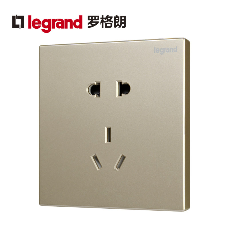 Roger Langswitch socket panel Five holes usb 23 plug 16a Smart home Type 86 Home Classic Milan Gold 