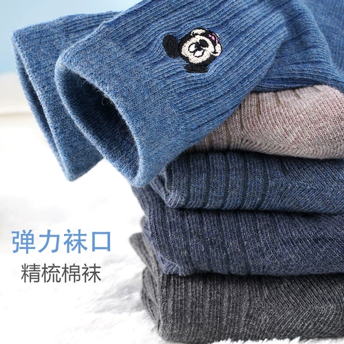 Дисней, детские демисезонные трикотажные носки для мальчиков для раннего возраста для школьников, средней длины