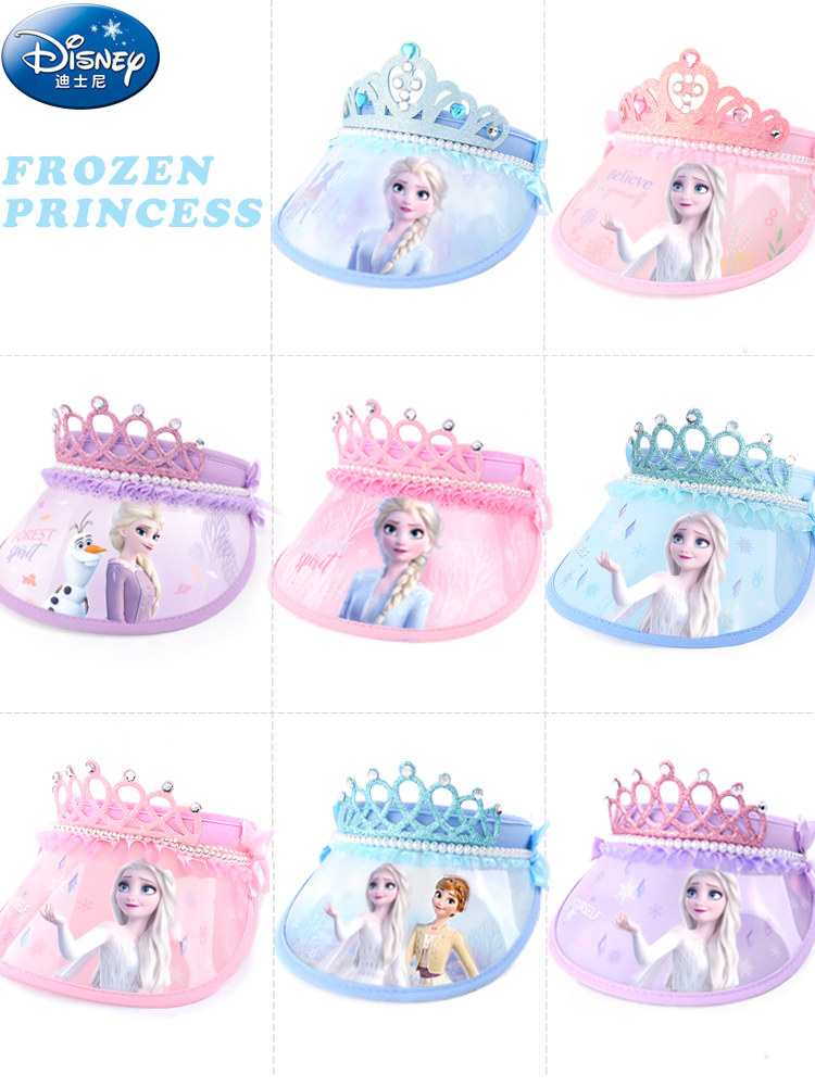 Children's sun Visor Girls ' Hats Summer Princess Elsa Empty top Frozen Cute cool Hat Sun Visor Sun Visor Sun Visor Sun Visor Sun Visor Sun Visor Sun Visor Sun Visor