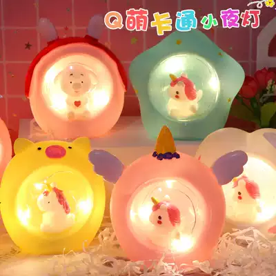 ins girl unicorn star lamp ornaments nightlight home bedroom decoration creative student birthday gift