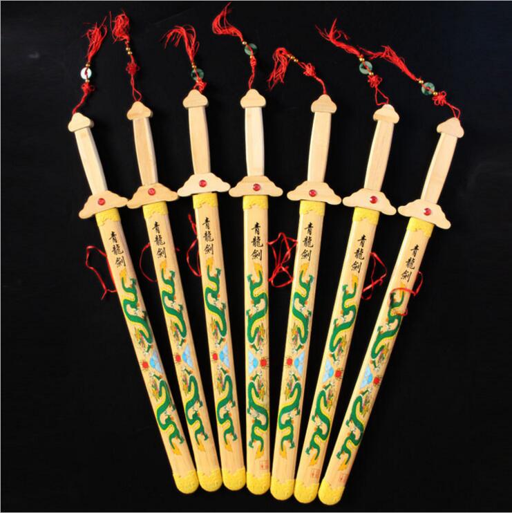 Scenic hot selling all wood bamboo knife children's toy knife Qinglong sword bamboo sword wooden sword wooden wooden sword toy