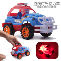Large childrens toys Inertial off-road police car boy model sliding car pullback treasure puzzle early education girl