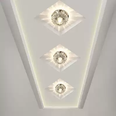 New LED spotlight background Wall suspended ceiling ceiling ceiling living room hole light downlight corridor crystal light porch light porch light