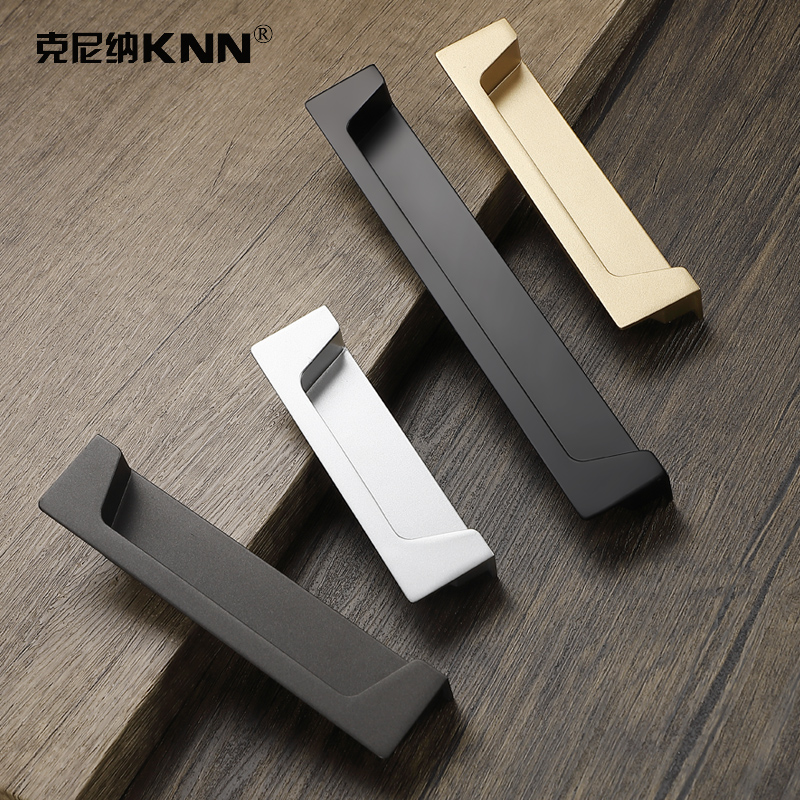 Embedded slotted dark hand-in-glove cabinet door whole closet door drawer black tatami gold concealed concealed invisible handle