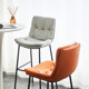 Nordic backrest ເກົ້າອີ້ຫນັງ bar ເຮືອນແສງສະຫວ່າງຟຸ່ມເຟືອຍທາດເຫຼັກສູງ stool ອິນເຕີເນັດສະເຫຼີມສະຫຼອງ ins cafe ເກົ້າອີ້ແຖບງ່າຍດາຍທີ່ທັນສະໄຫມ