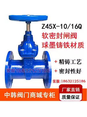 Z45X-10 16 non-rising stem resilient seated gate valve soft sealing gate valve DN50 65 80 100 150 200