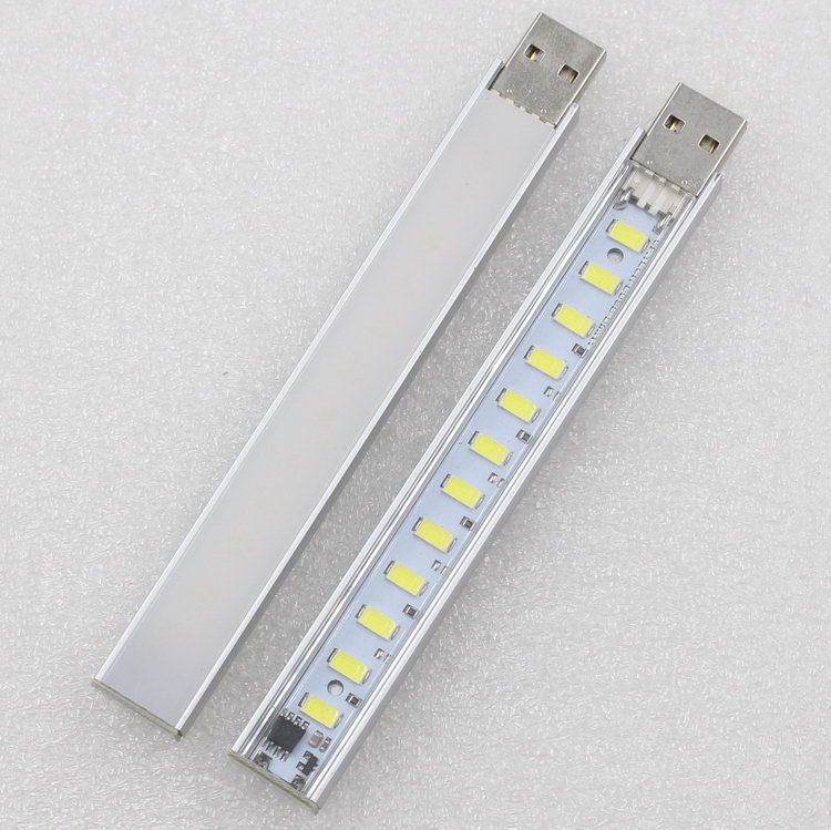 Infinitely dimmable touch touch-touch aluminium base plate LED USB long light strip ultra bright table lamp transparent frosted lampshade 5730