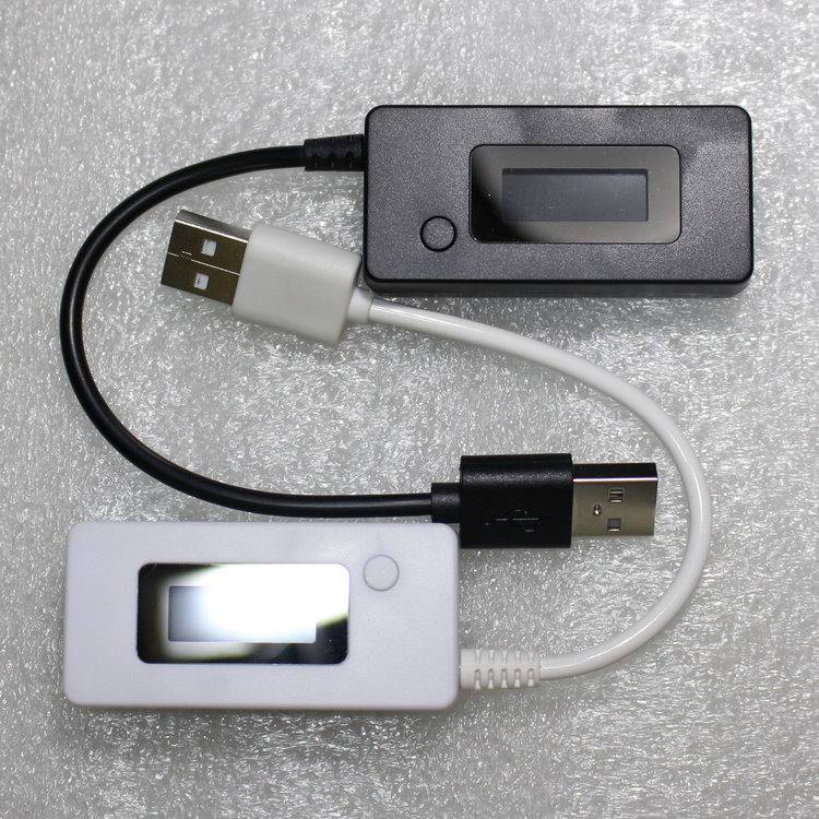 White tail LCD backlight liquid crystal digital screen display USB current meter electric meter charge capacity test meter detector